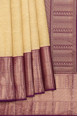 Image of Kanchipattu Brocade Cream Saree