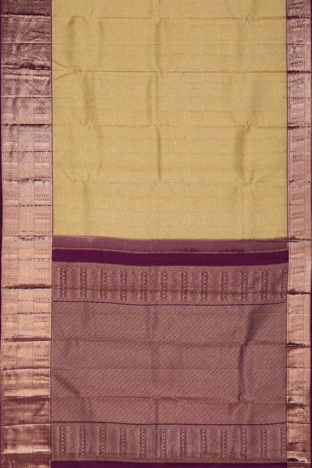 Kanchipattu Brocade Cream Saree