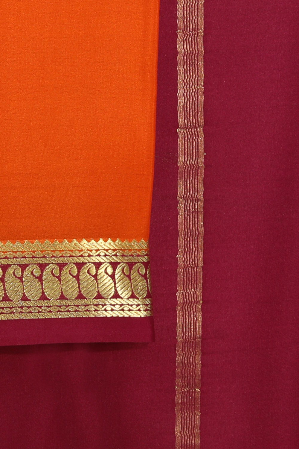 Mysore Binny Crepe Silk Orange Saree