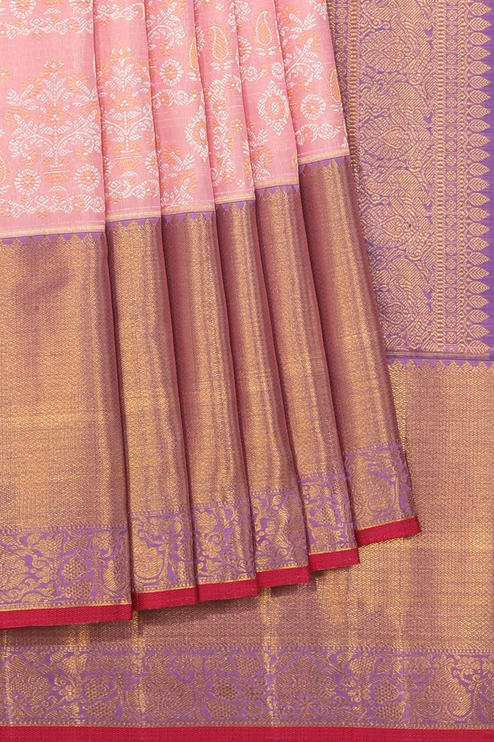 Collection of Kanchipattu Brocade Pink Saree in a gallery layout