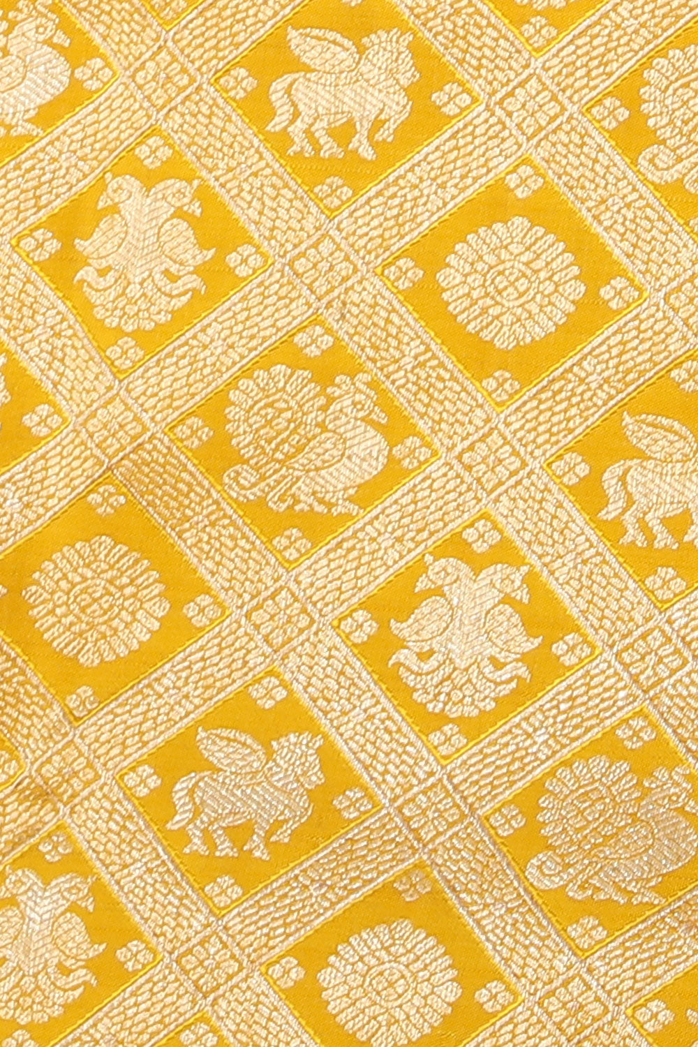 Image of Kanchipattu Brocade Yellow Saree