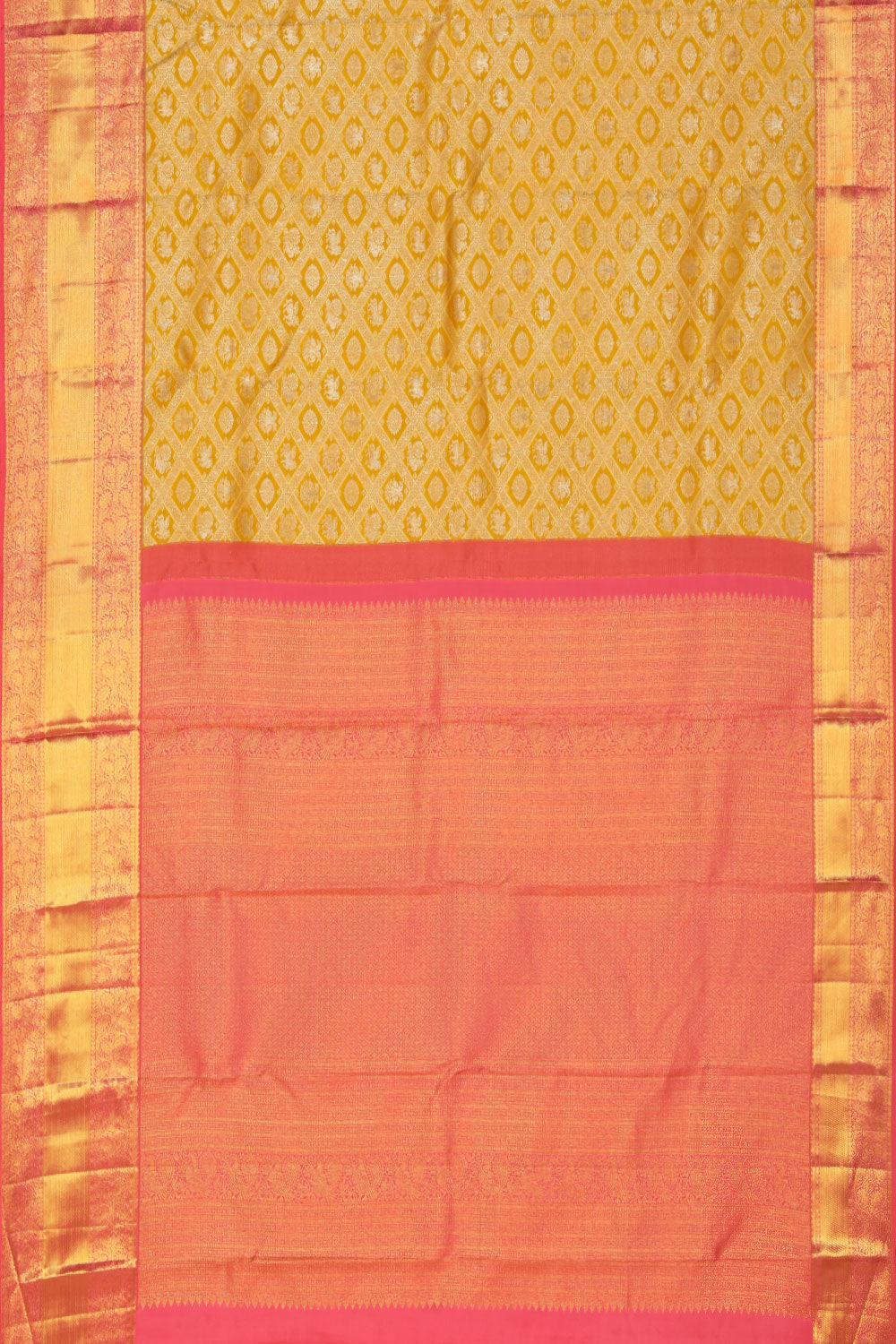 Kanchipattu Brocade Yellow Saree