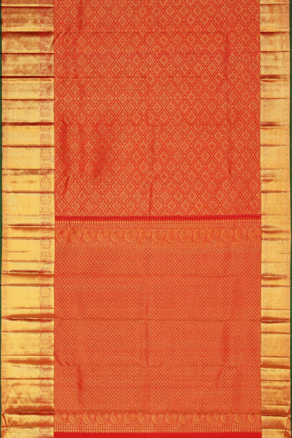 Collection of Kanchipattu Brocade Red Saree in a gallery layout