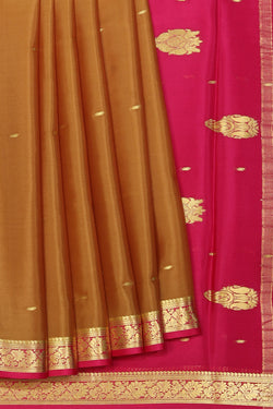 Image of Mysore Binny Crepe Silk Brown Saree