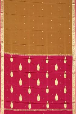 Image of Mysore Binny Crepe Silk Brown Saree