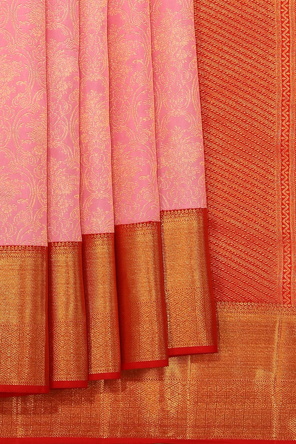 Collection of Kanchipattu Brocade Pink Saree in a gallery layout