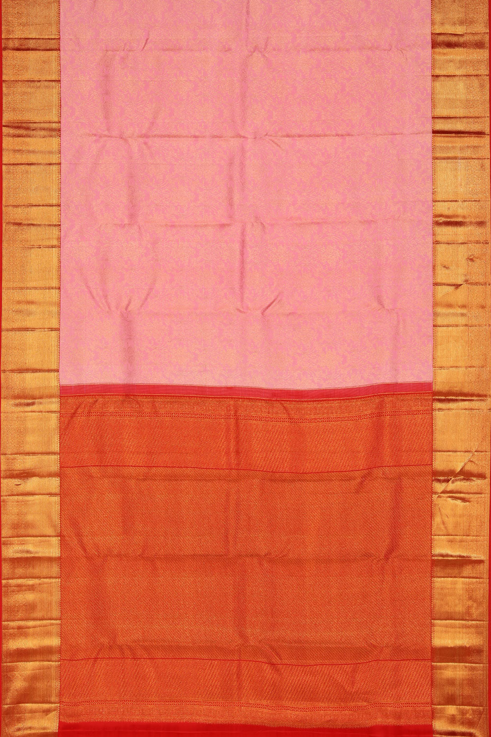 Image of Kanchipattu Brocade Pink Saree