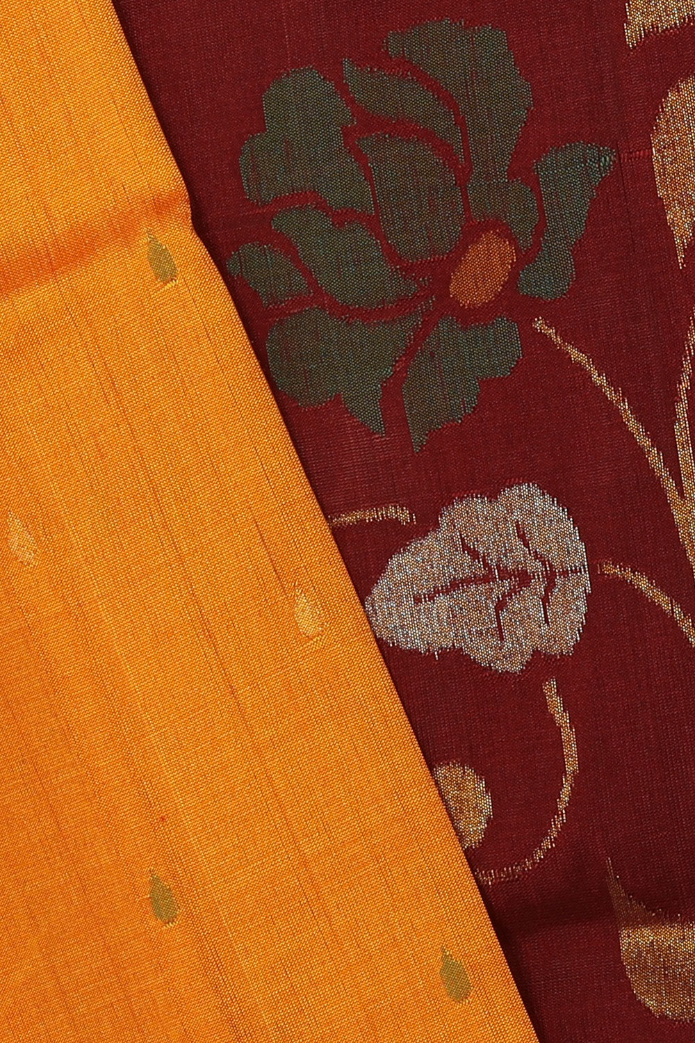 Collection of Uppada Silk Orange Saree in a gallery layout