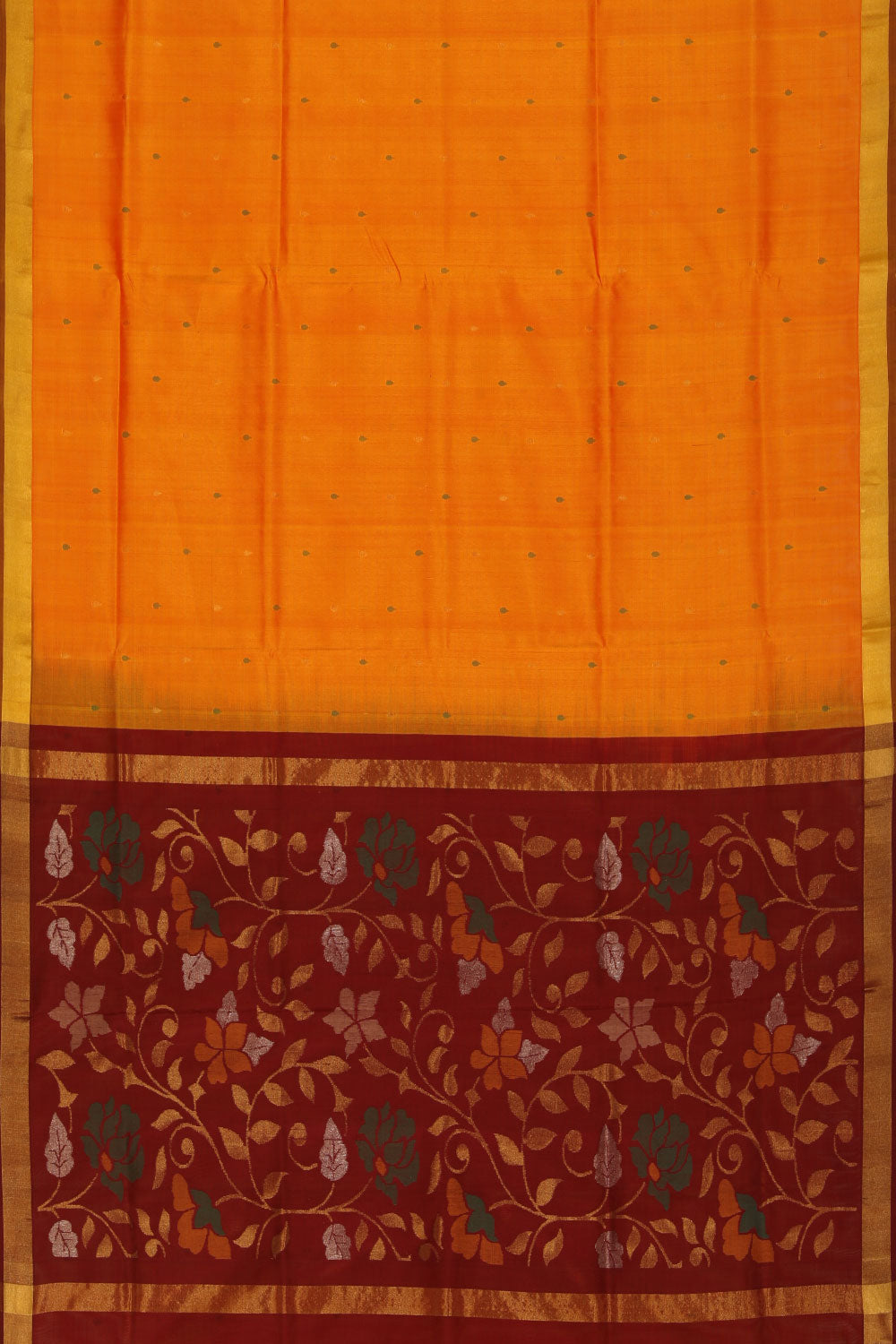 Collection of Uppada Silk Orange Saree in a gallery layout