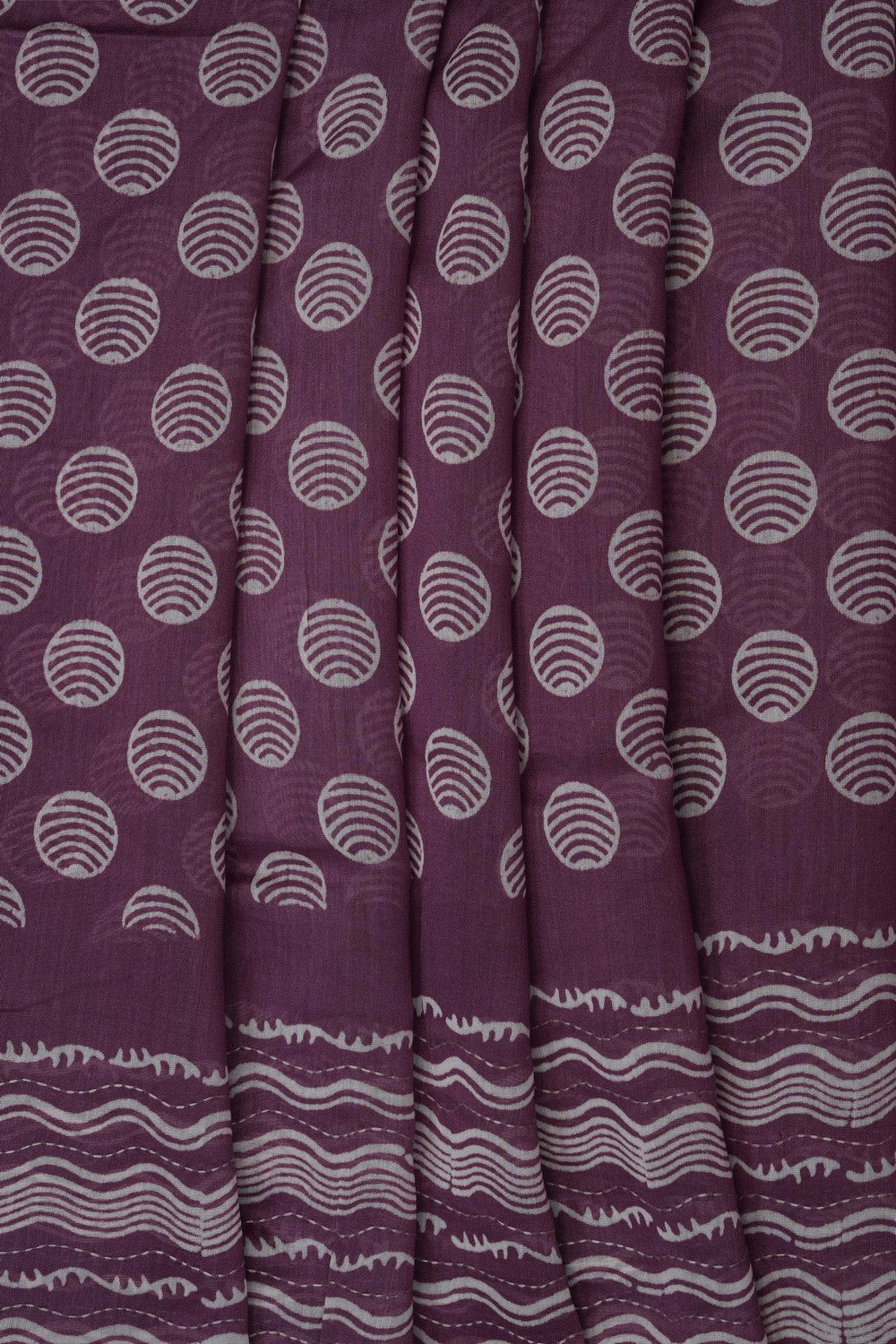 Image of Mauve Chanderi Silk Cotton Saree