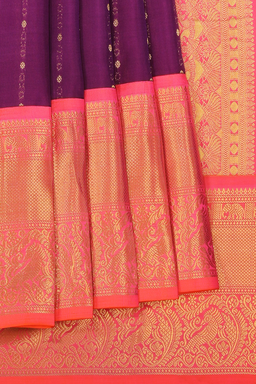 Collection of Gorgeous Silk Violet Saree in a gallery layout