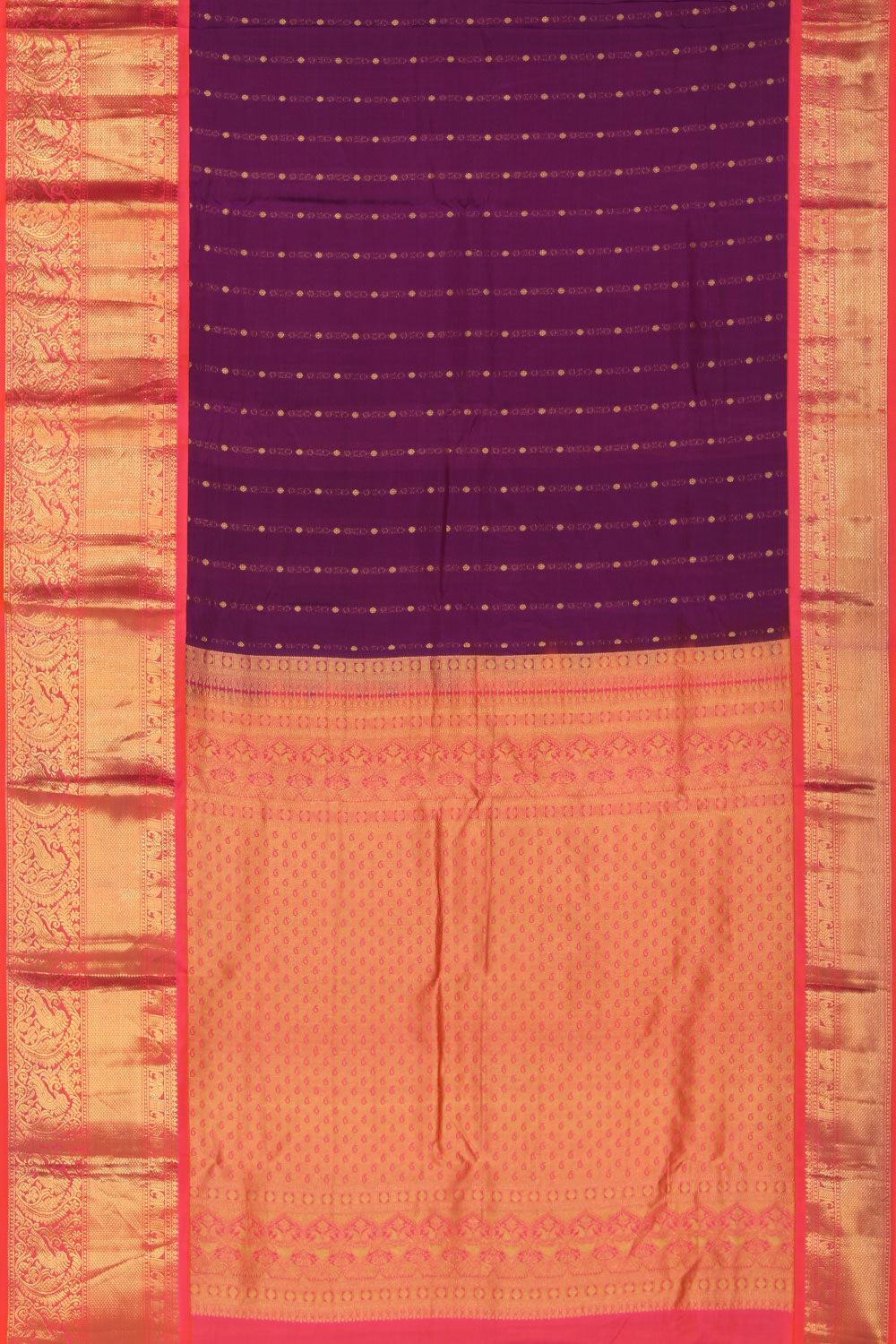 Collection of Gorgeous Silk Violet Saree in a gallery layout