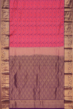 Collection of Very Pretty Twill Silk Pink Saree in a gallery layout