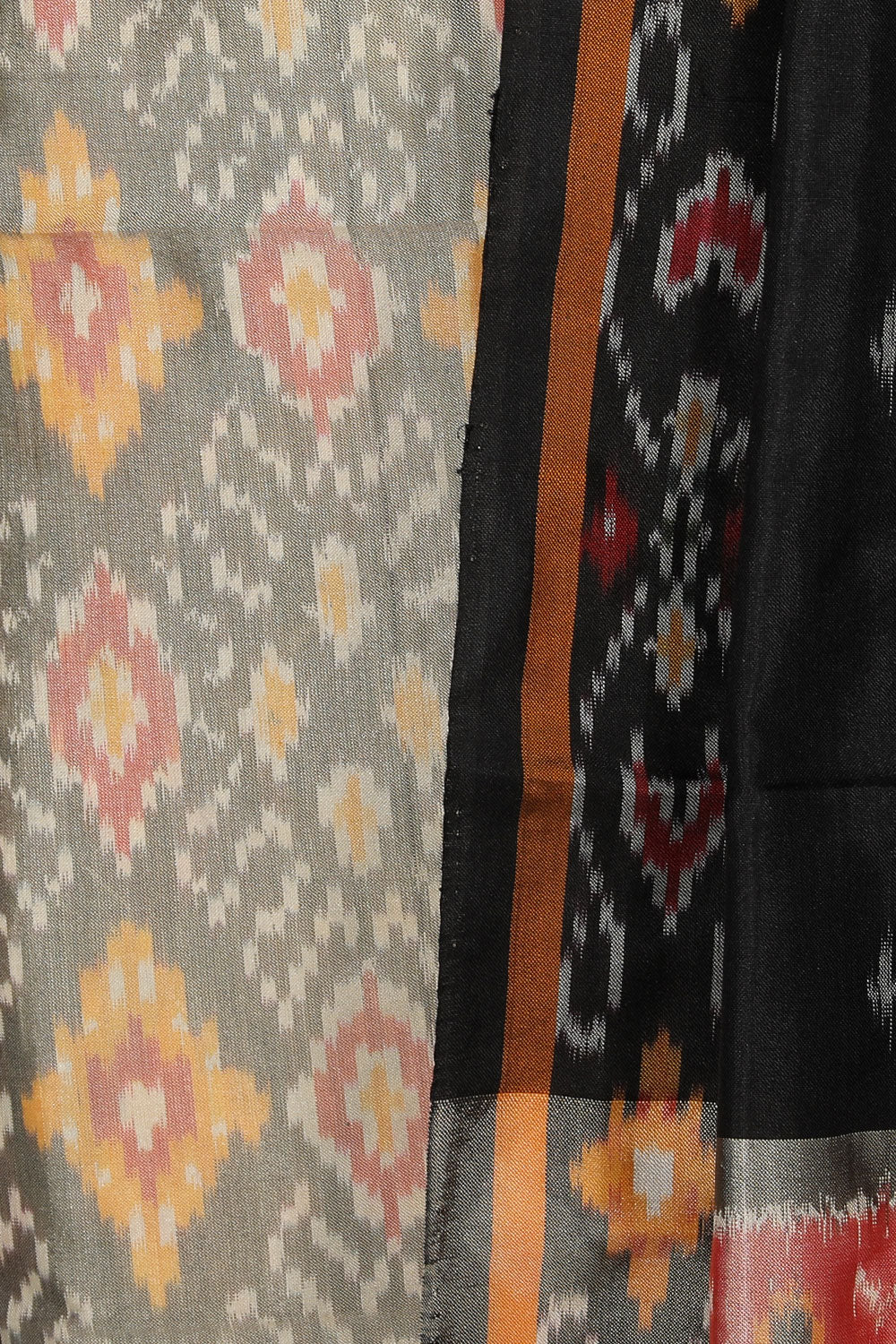 Collection of Pochampally Ikat Silk Unstitched Suit With Dupatta (3 Pcs Set) in a gallery layout