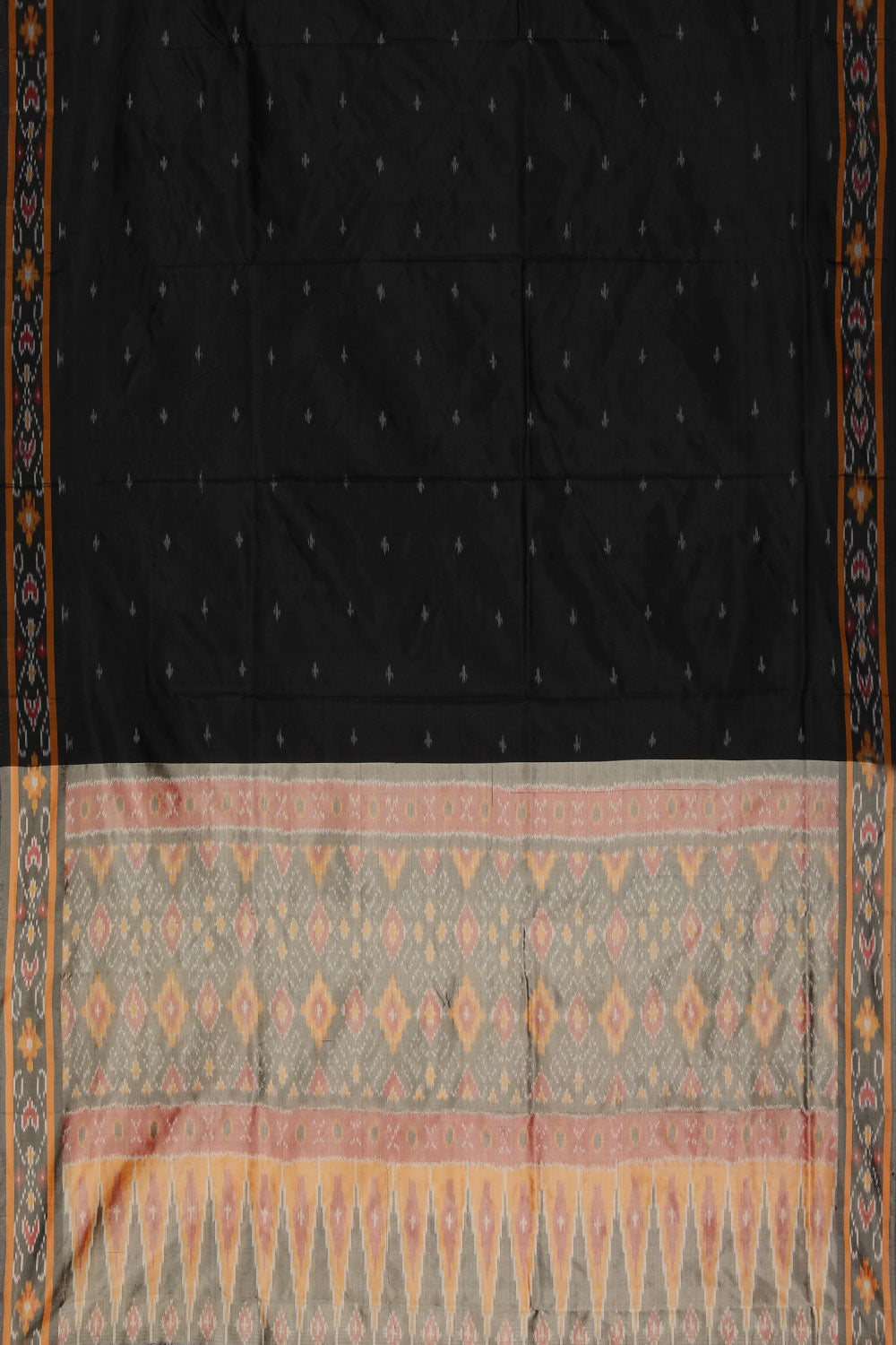 Collection of Pochampally Ikat Silk Unstitched Suit With Dupatta (3 Pcs Set) in a gallery layout