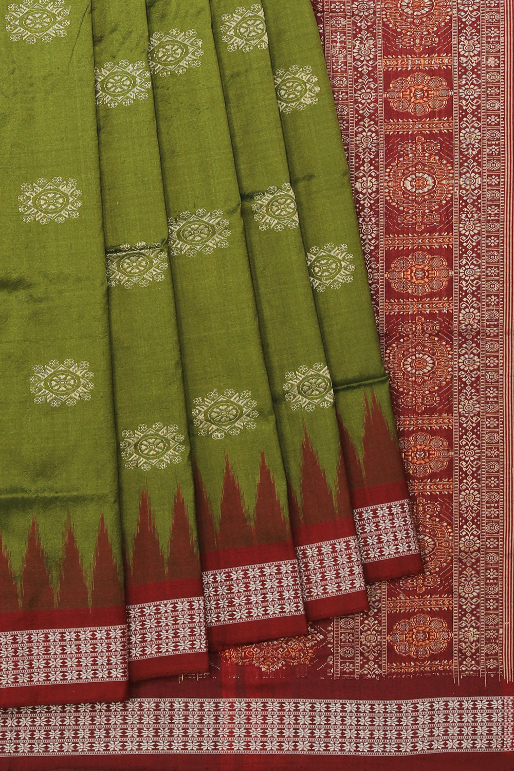 Sambalpuri Silk Green Saree