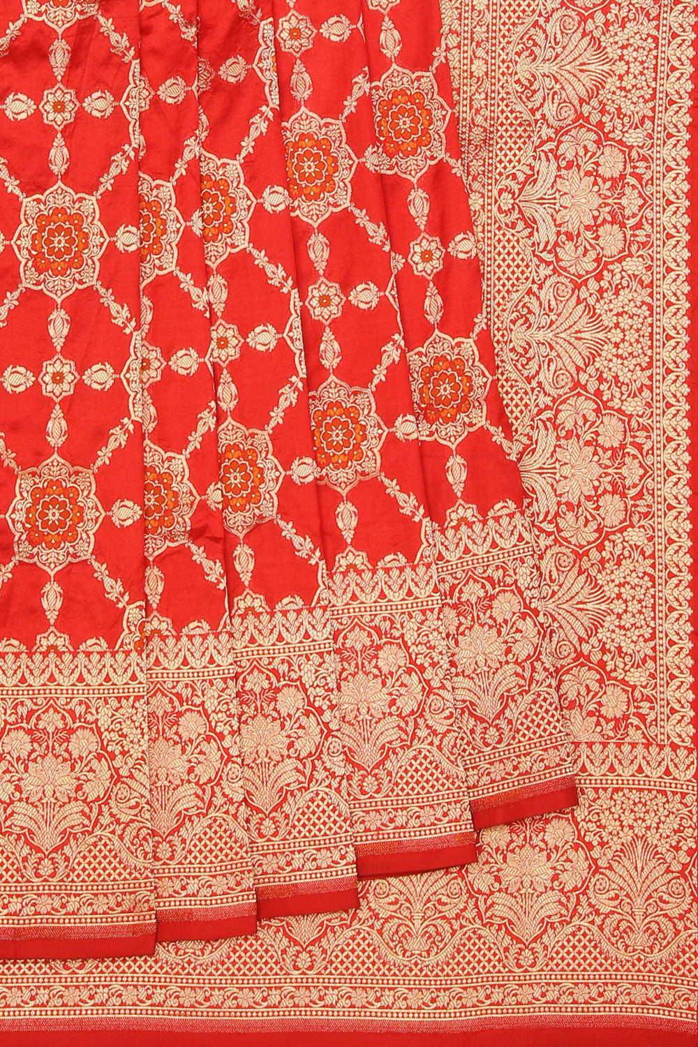 Collection of Banarasi Silk Red Saree in a gallery layout