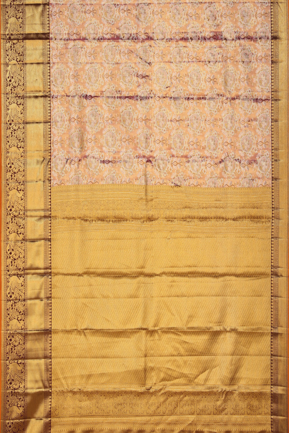 Kanchipattu Gold/Pink Saree