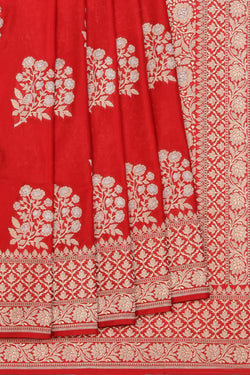 Image of Banarasi Silk Red Saree