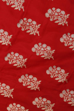 Image of Banarasi Silk Red Saree