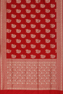 Image of Banarasi Silk Red Saree