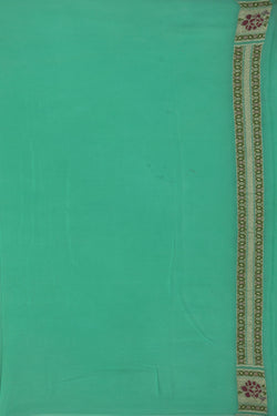 Collection of Banarasi Chiffon Sea Green Saree in a gallery layout