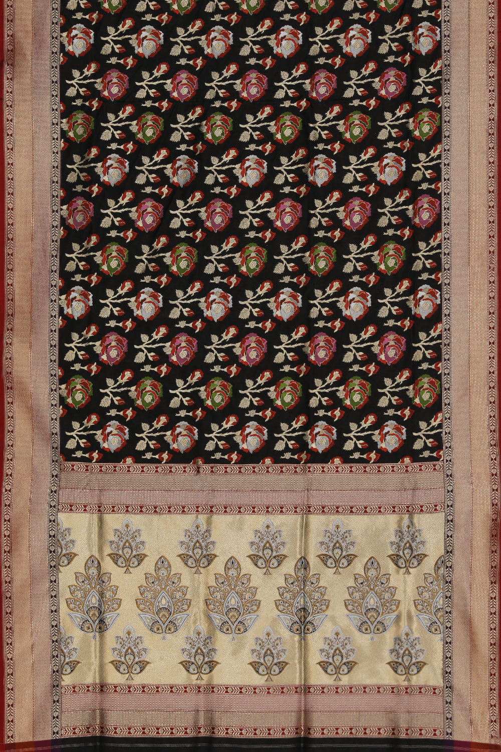 Image of Banarasi Silk Black Saree