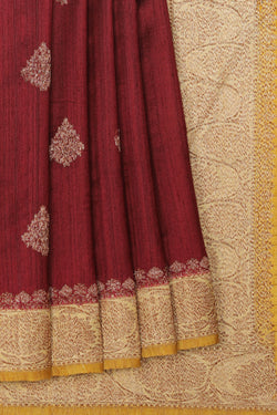 Image of Banarasi Dupion Silk Violet Saree