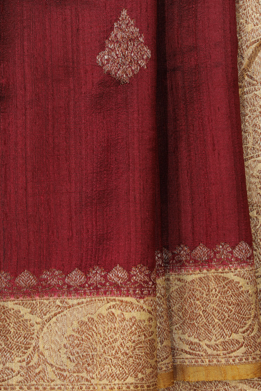 Collection of Banarasi Dupion Silk Violet Saree in a gallery layout