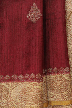 Image of Banarasi Dupion Silk Violet Saree