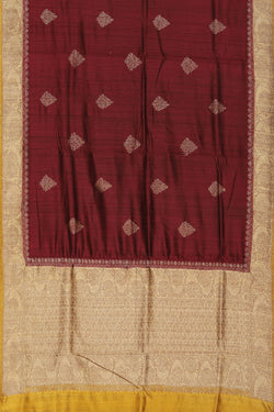 Image of Banarasi Dupion Silk Violet Saree