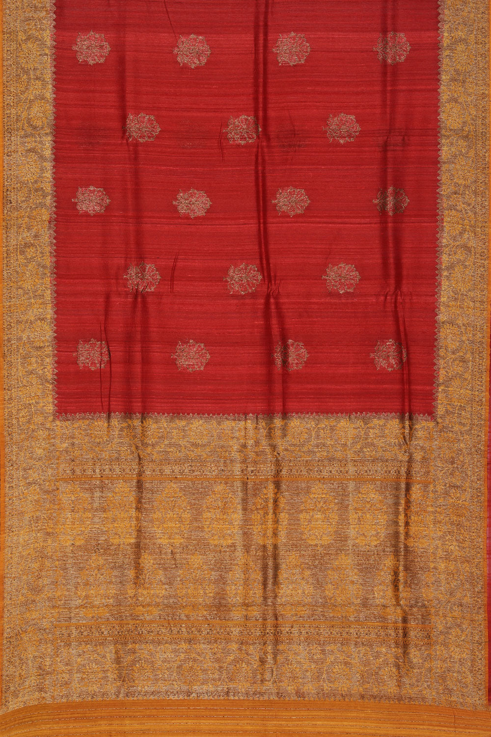 Collection of Banarasi Dupion Silk Red Saree in a gallery layout