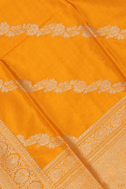 Image of Banarasi Silk Yellow Dupatta