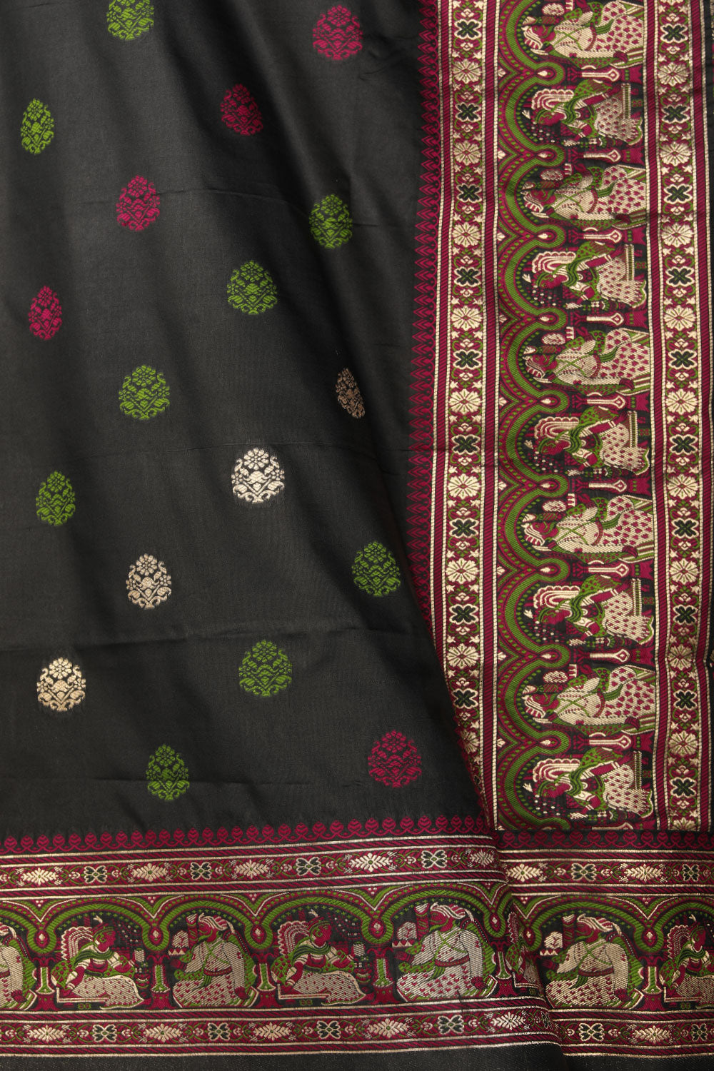 Image of Banarasi Silk Black Saree