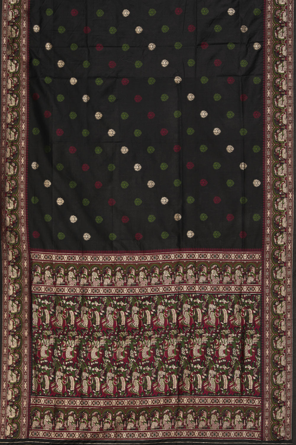 Image of Banarasi Silk Black Saree