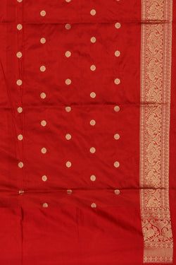 Image of Banarasi Silk Maroon Saree