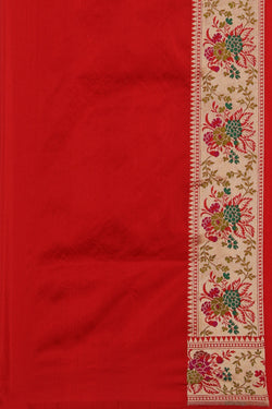 Image of Banarasi Silk Red Saree