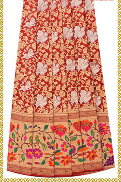 Collection of Banarasi Silk Pavada Brocade Unstitched Set in a gallery layout