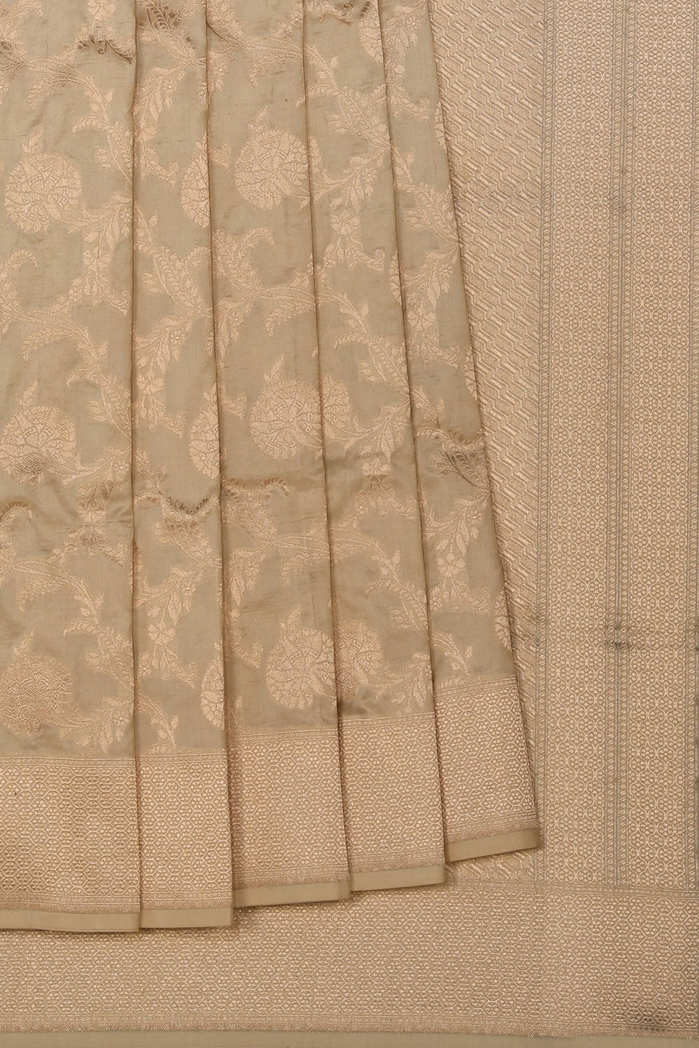 Collection of Banarasi Silk Beige Saree in a gallery layout