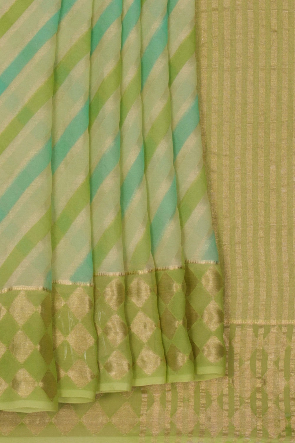 Image of Chiffon Pastel Green Saree