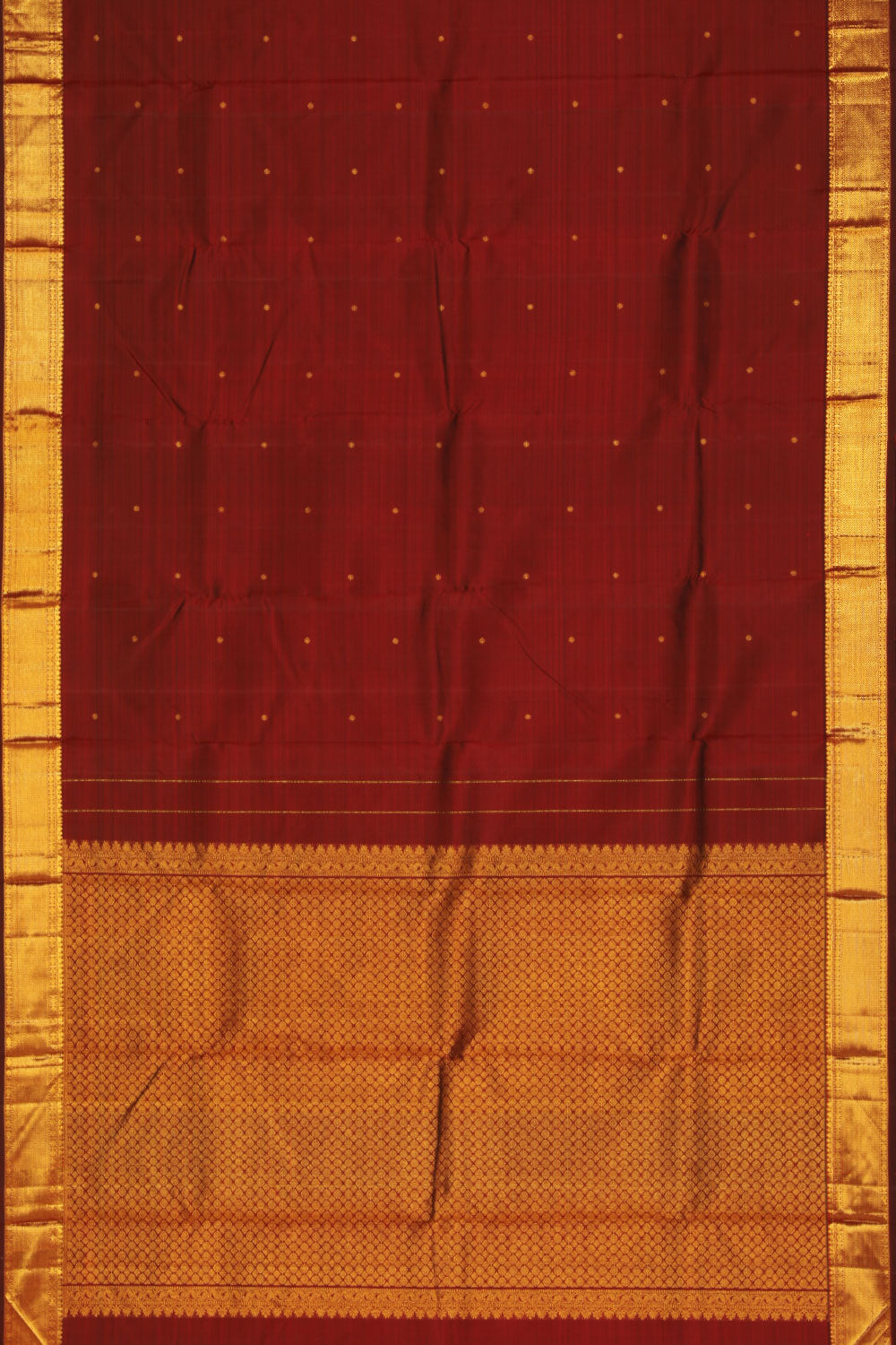 Collection of Arani Silk Maroon Saree in a gallery layout