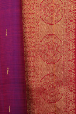 Collection of Arani Silk Violet Saree in a gallery layout