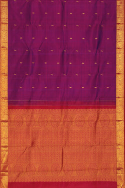 Collection of Arani Silk Violet Saree in a gallery layout