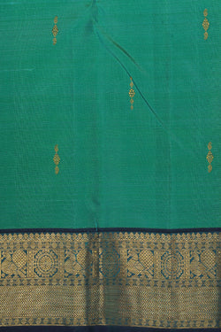 Collection of Arani Silk Sea Green Saree in a gallery layout