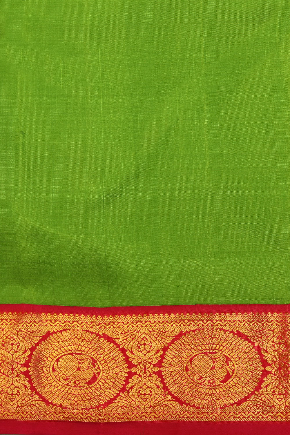 Collection of Arani Silk Green Saree in a gallery layout