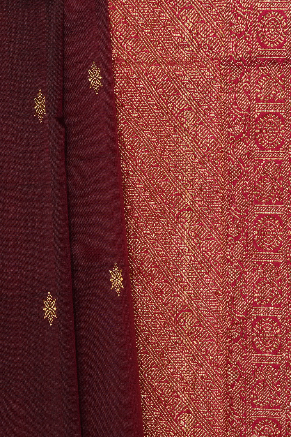 Collection of Arani Silk Violet Saree in a gallery layout