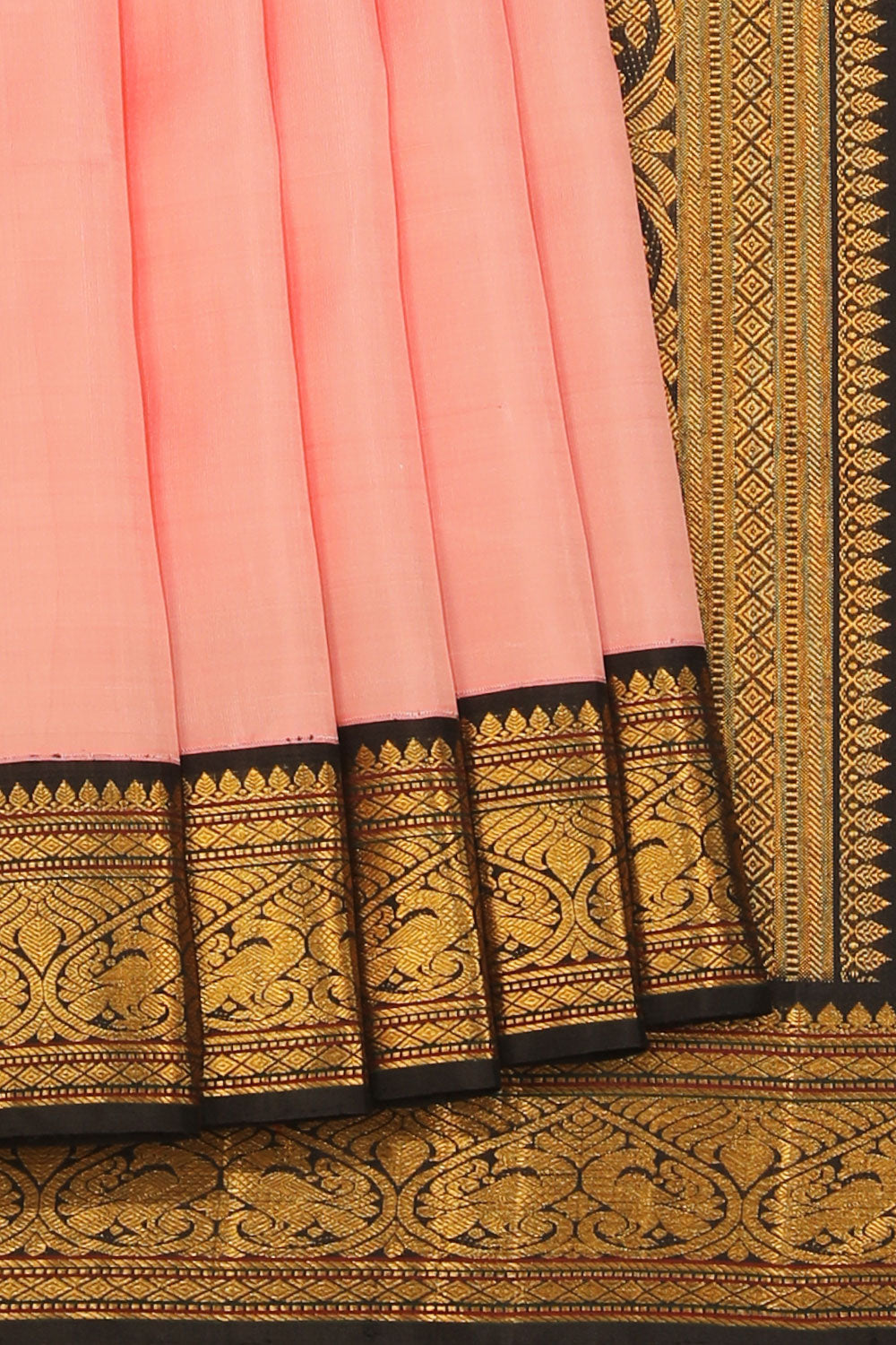 Collection of Arani Silk Pink Saree in a gallery layout