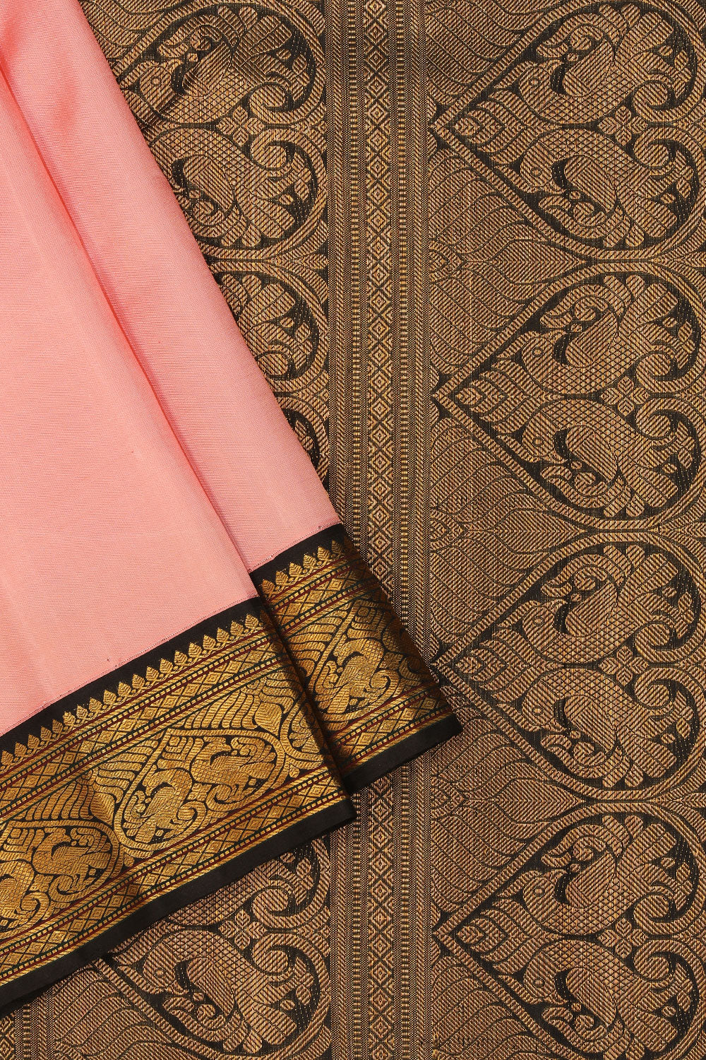 Collection of Arani Silk Pink Saree in a gallery layout