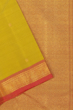 Collection of Arani Silk Spring Green Saree in a gallery layout