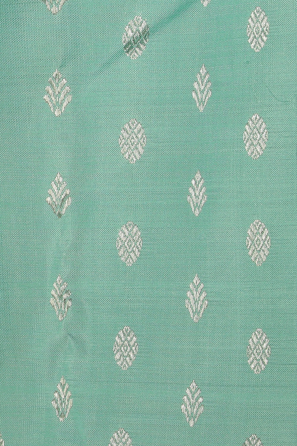 Collection of Arani Silk Turquoise Green Saree in a gallery layout